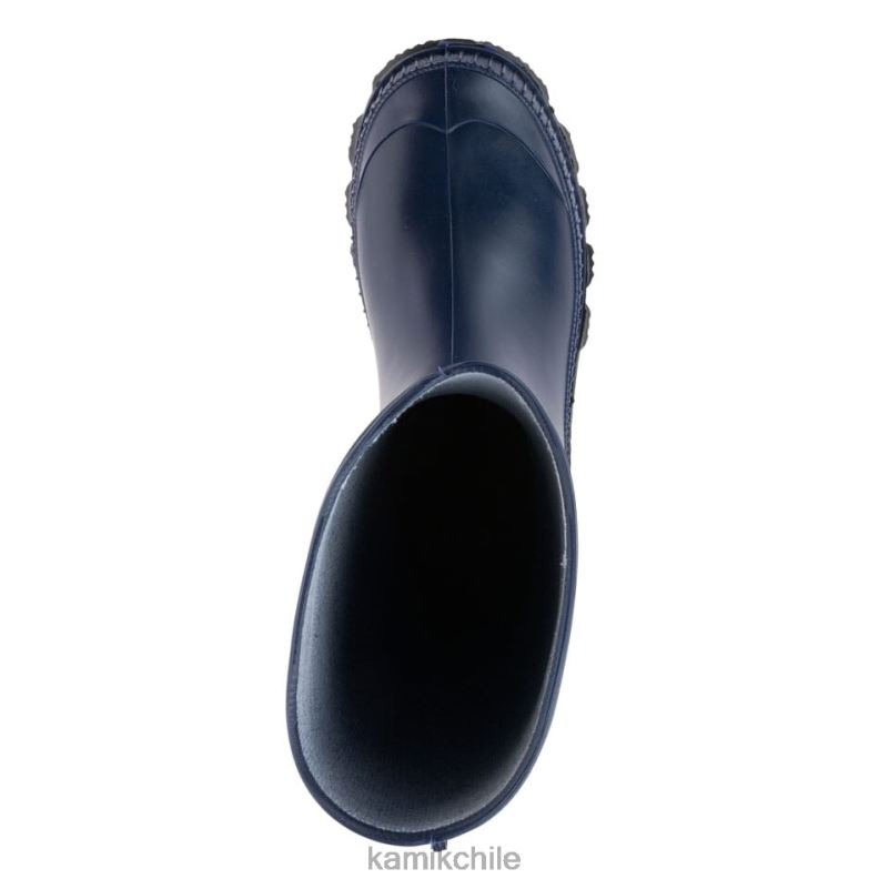 azul marino/negro botas de lluvia RJT4Z208 Kamik niños pisar muy fuerte