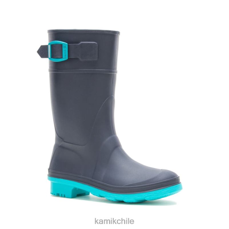 azul marino/verde azulado botas de lluvia RJT4Z200 Kamik niños gotas de lluvia