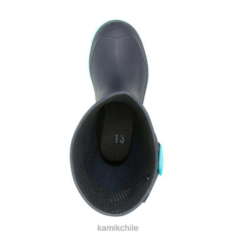 azul marino/verde azulado botas de lluvia RJT4Z200 Kamik niños gotas de lluvia