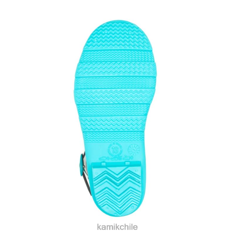 azul marino/verde azulado botas de lluvia RJT4Z200 Kamik niños gotas de lluvia