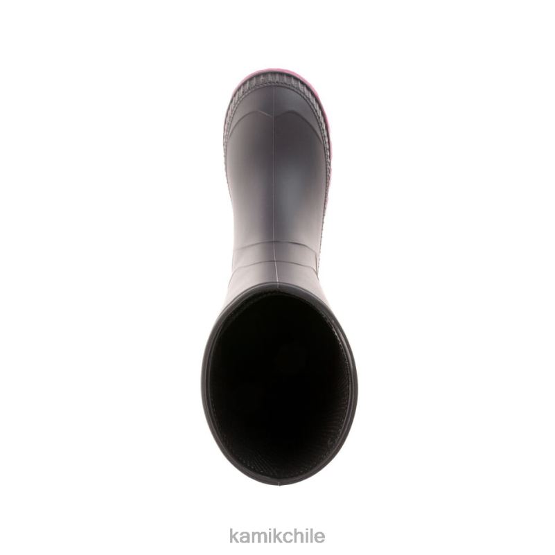 carbón/magenta botas de lluvia RJT4Z206 Kamik niños pisar muy fuerte