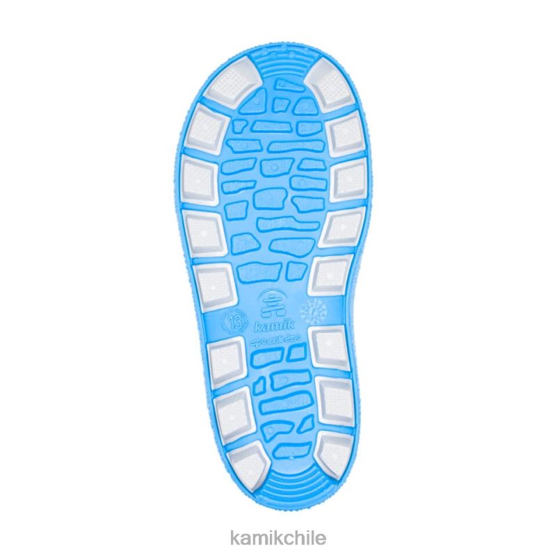 gris/azul claro botas de lluvia RJT4Z197 Kamik niños aguas revueltas