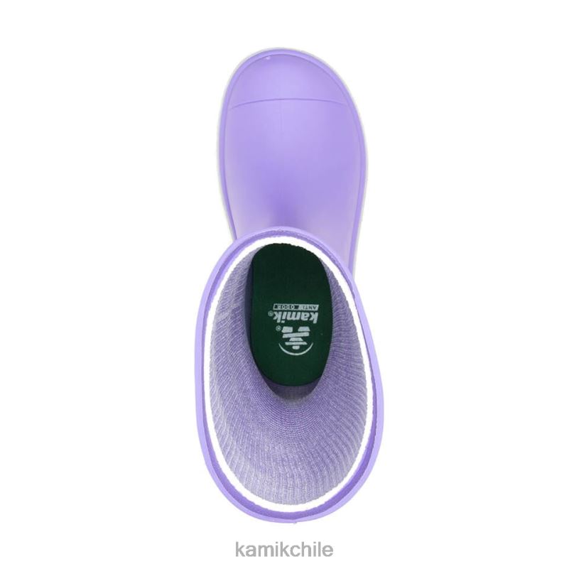 lila/morado botas de lluvia RJT4Z191 Kamik niños aguas revueltas