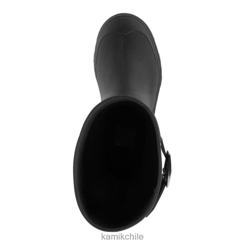 negro botas de lluvia RJT4Z198 Kamik niños gotas de lluvia