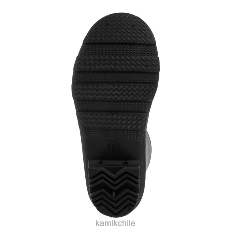 negro botas de lluvia RJT4Z198 Kamik niños gotas de lluvia