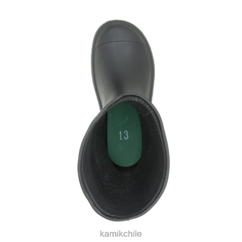 negro/carbón botas de lluvia RJT4Z192 Kamik niños aguas revueltas