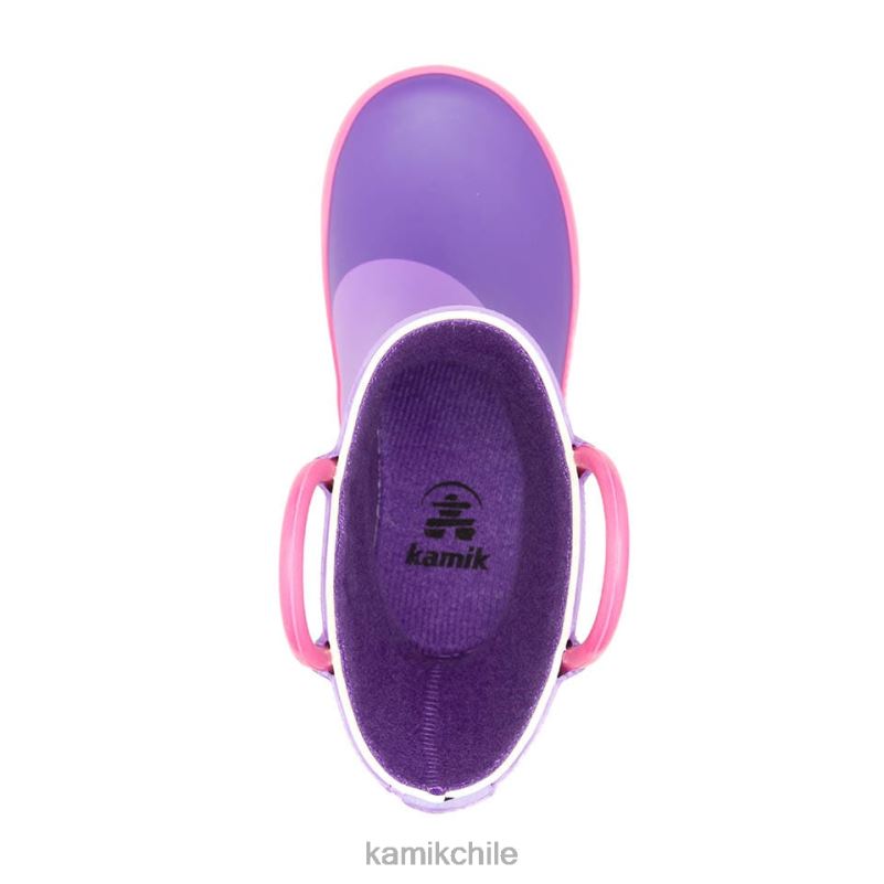 púrpura botas de lluvia RJT4Z217 Kamik niños unicornio