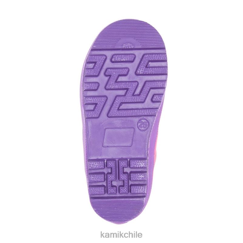 púrpura botas de lluvia RJT4Z217 Kamik niños unicornio