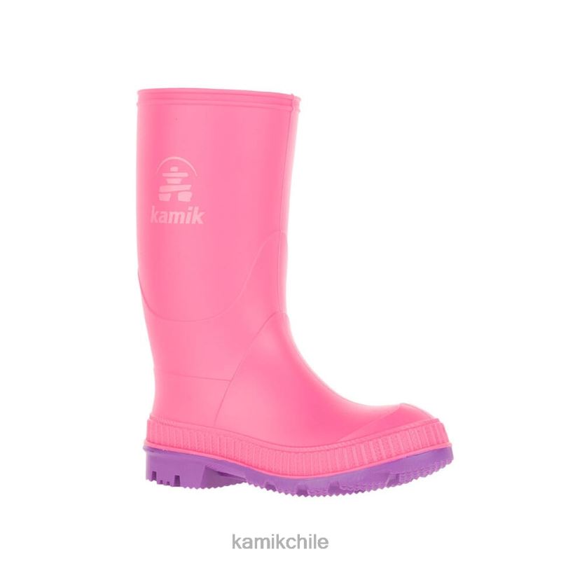 rosa botas de lluvia RJT4Z209 Kamik niños pisar muy fuerte