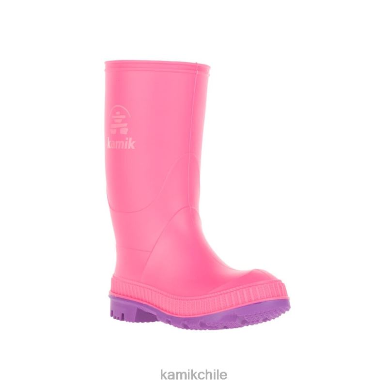 rosa botas de lluvia RJT4Z209 Kamik niños pisar muy fuerte