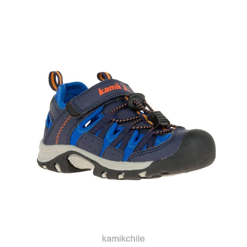 Azul marino sandalias RJT4Z260 Kamik niños gato montés