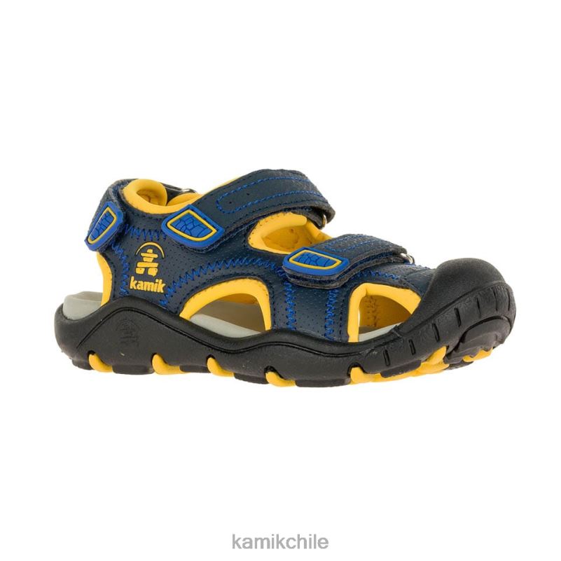 azul marino/cítricos sandalias RJT4Z244 Kamik niños tortuga marina 2