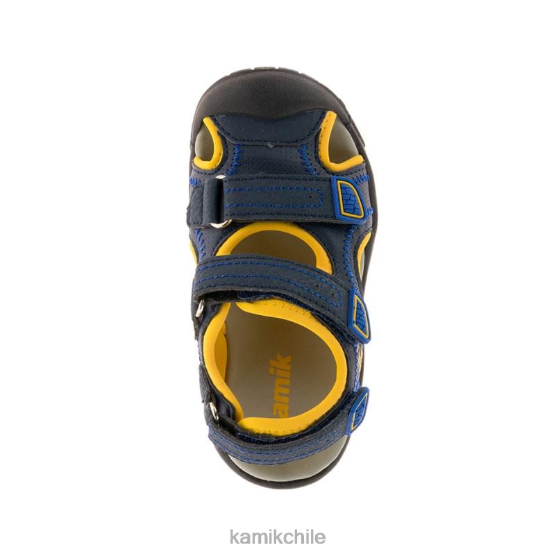 azul marino/cítricos sandalias RJT4Z244 Kamik niños tortuga marina 2