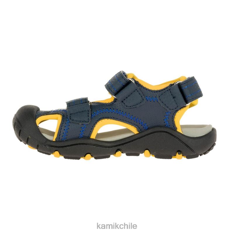 azul marino/cítricos sandalias RJT4Z244 Kamik niños tortuga marina 2