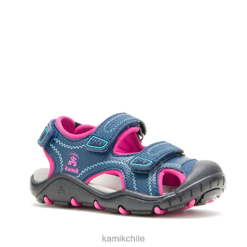 azul marino claro sandalias RJT4Z247 Kamik niños tortuga marina 2