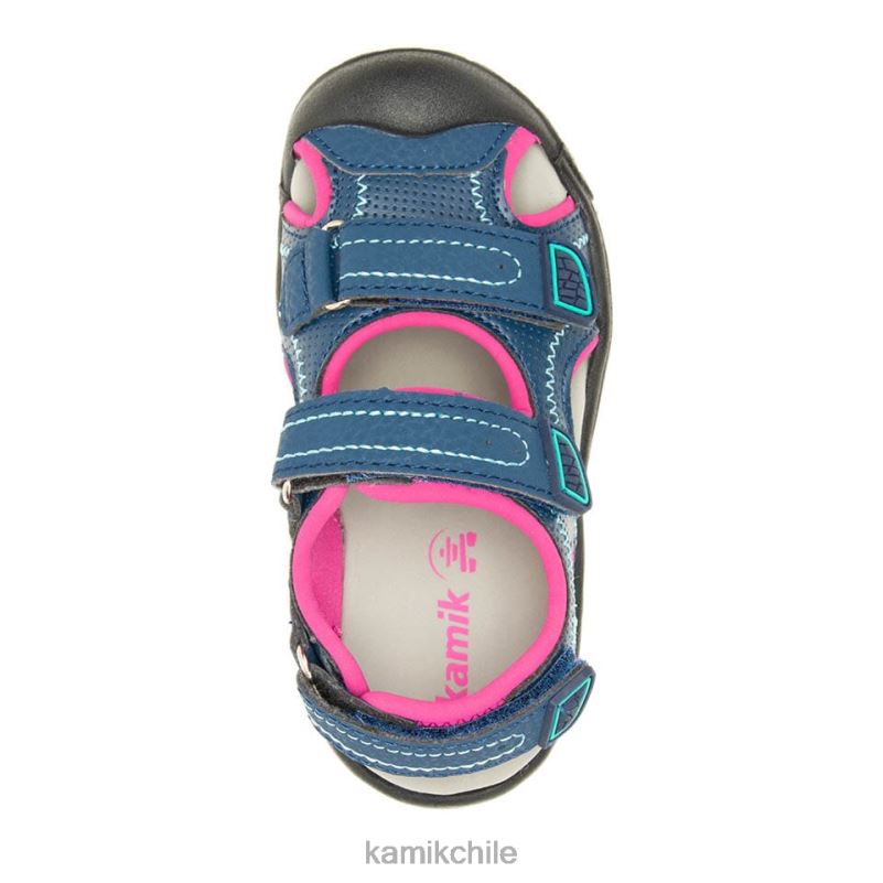azul marino claro sandalias RJT4Z247 Kamik niños tortuga marina 2
