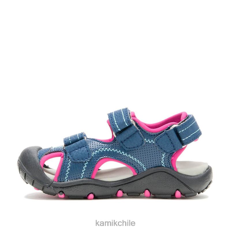 azul marino claro sandalias RJT4Z247 Kamik niños tortuga marina 2