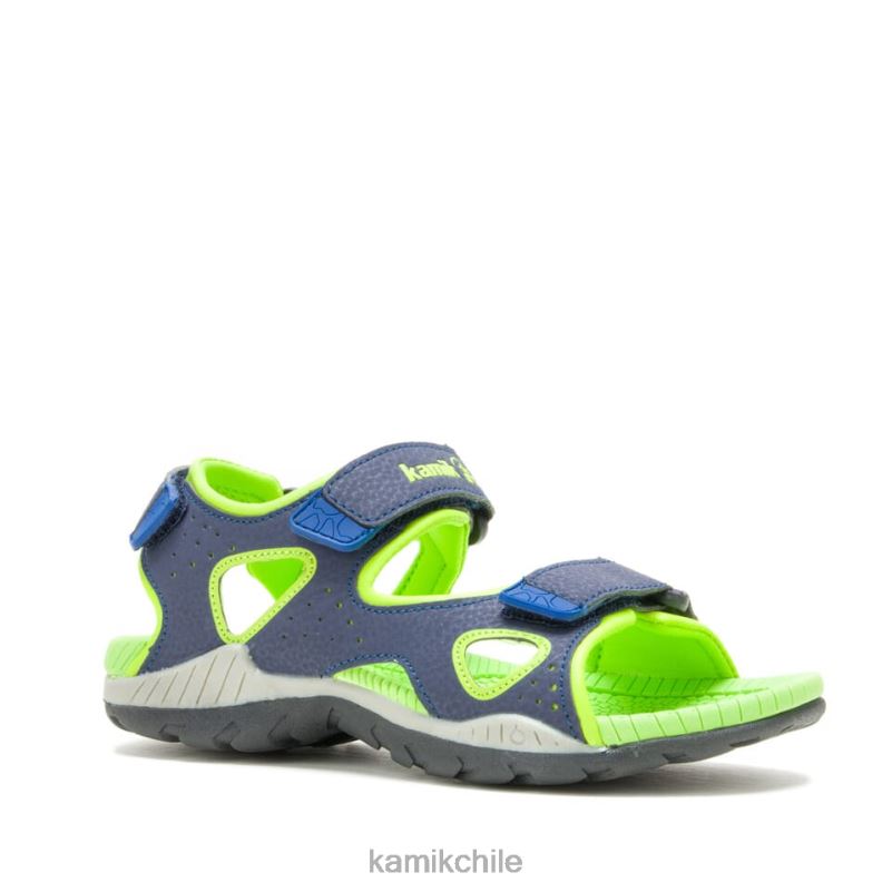 azul marino/lima sandalias RJT4Z263 Kamik niños langosta 2