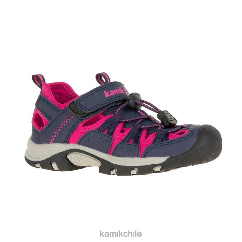 azul marino/rosa sandalias RJT4Z261 Kamik niños gato montés