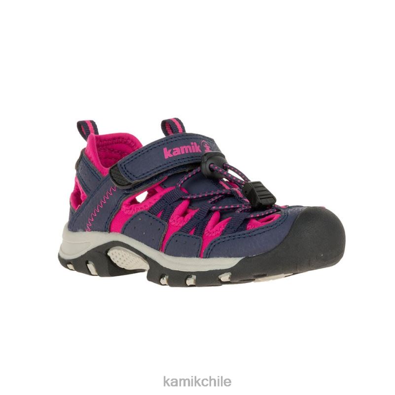 azul marino/rosa sandalias RJT4Z261 Kamik niños gato montés