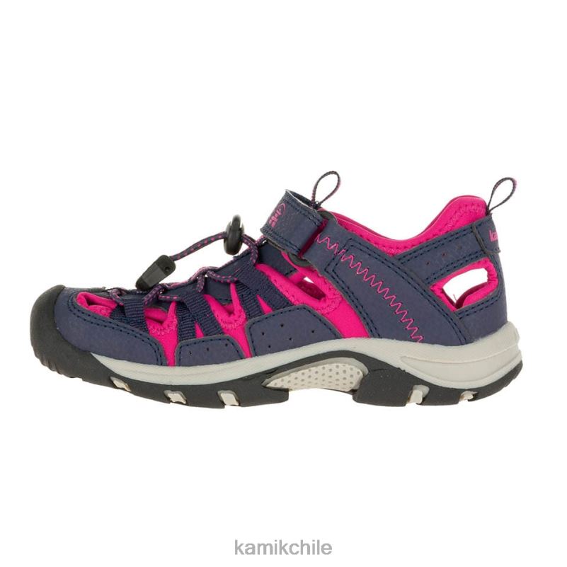 azul marino/rosa sandalias RJT4Z261 Kamik niños gato montés