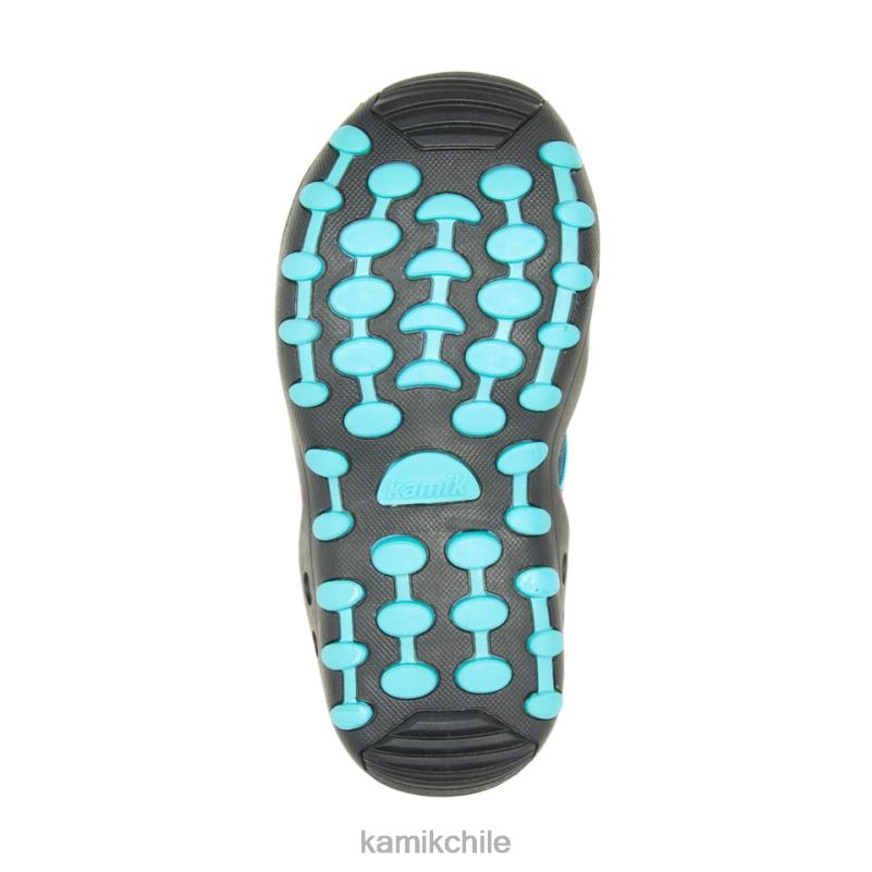 azul marino/verde azulado sandalias RJT4Z236 Kamik niños cangrejo