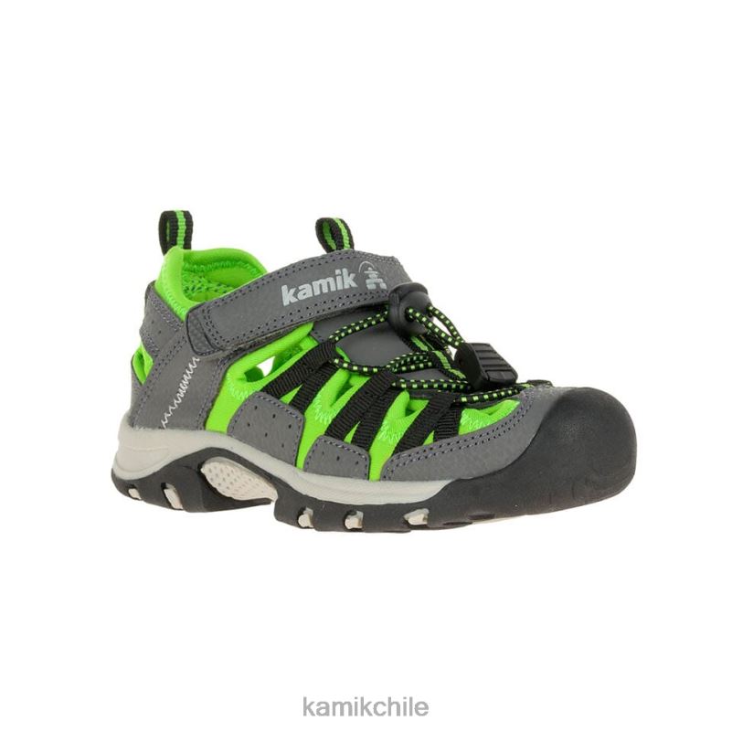 carbón/cal sandalias RJT4Z259 Kamik niños gato montés