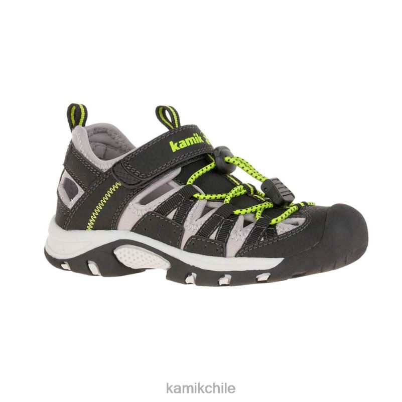 lima negra sandalias RJT4Z254 Kamik niños gato montés