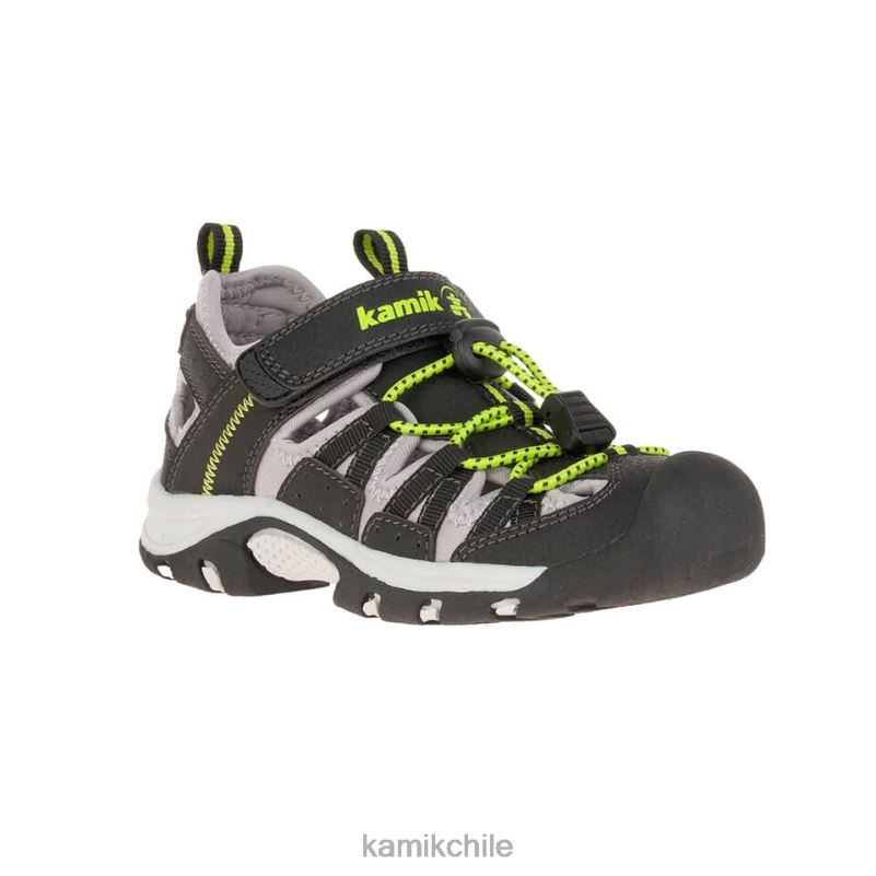 lima negra sandalias RJT4Z254 Kamik niños gato montés