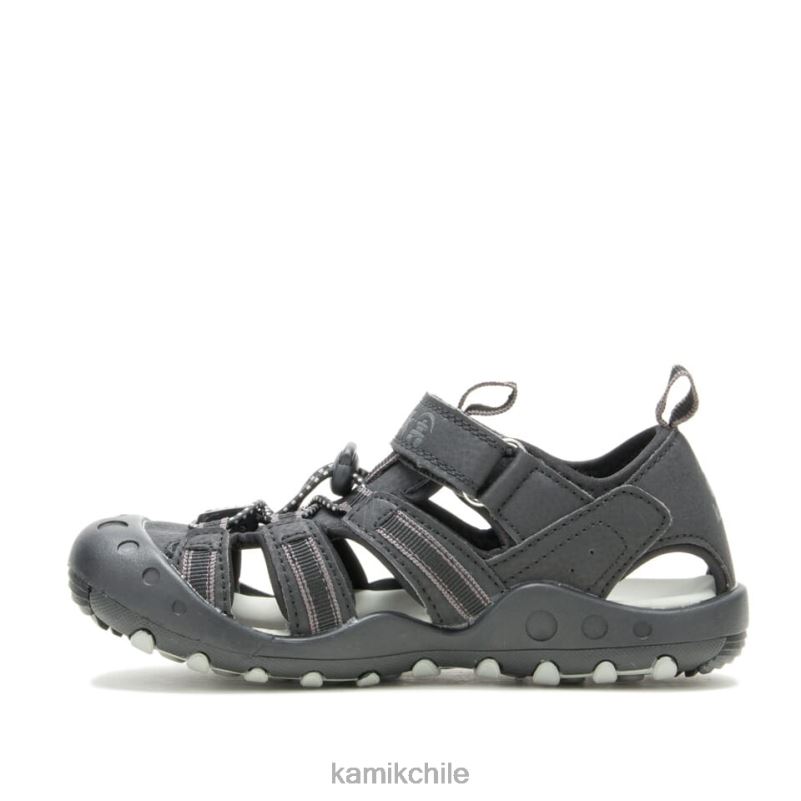 negro sandalias RJT4Z237 Kamik niños cangrejo