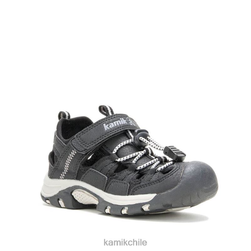 negro sandalias RJT4Z255 Kamik niños gato montés