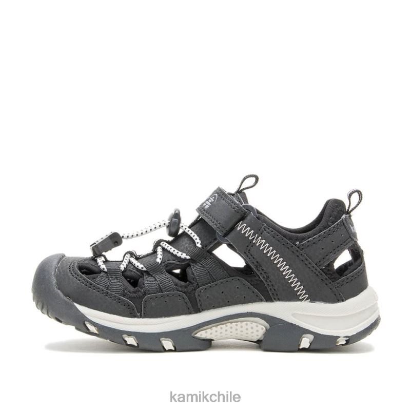 negro sandalias RJT4Z255 Kamik niños gato montés