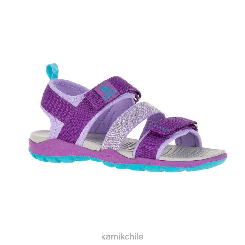 púrpura sandalias RJT4Z251 Kamik niños costa
