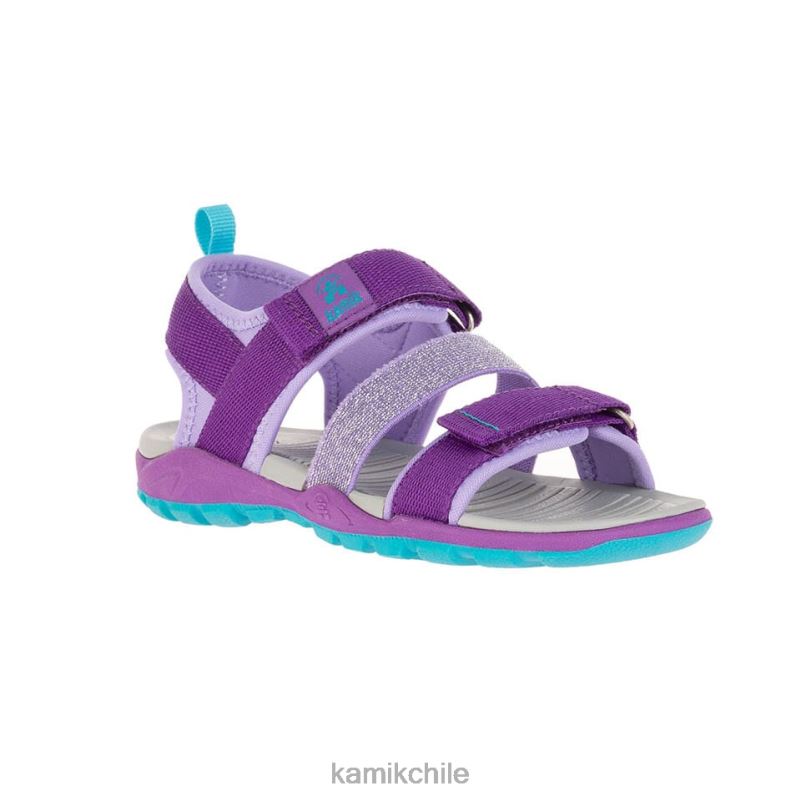 púrpura sandalias RJT4Z251 Kamik niños costa
