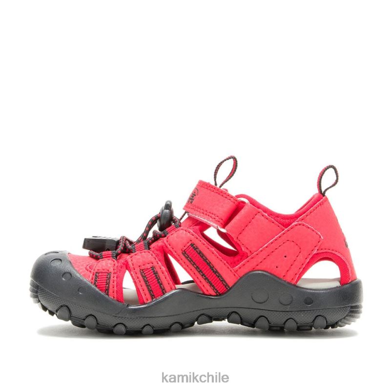 rojo sandalias RJT4Z241 Kamik niños cangrejo