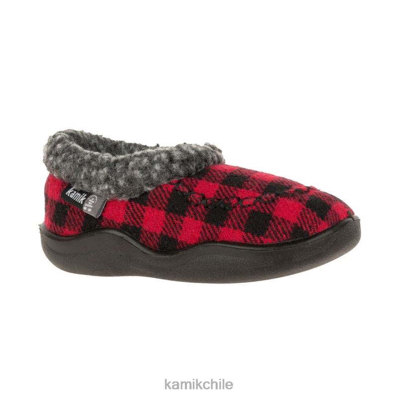negro rojo zapatillas RJT4Z347 Kamik niños acogedora cabaña 2