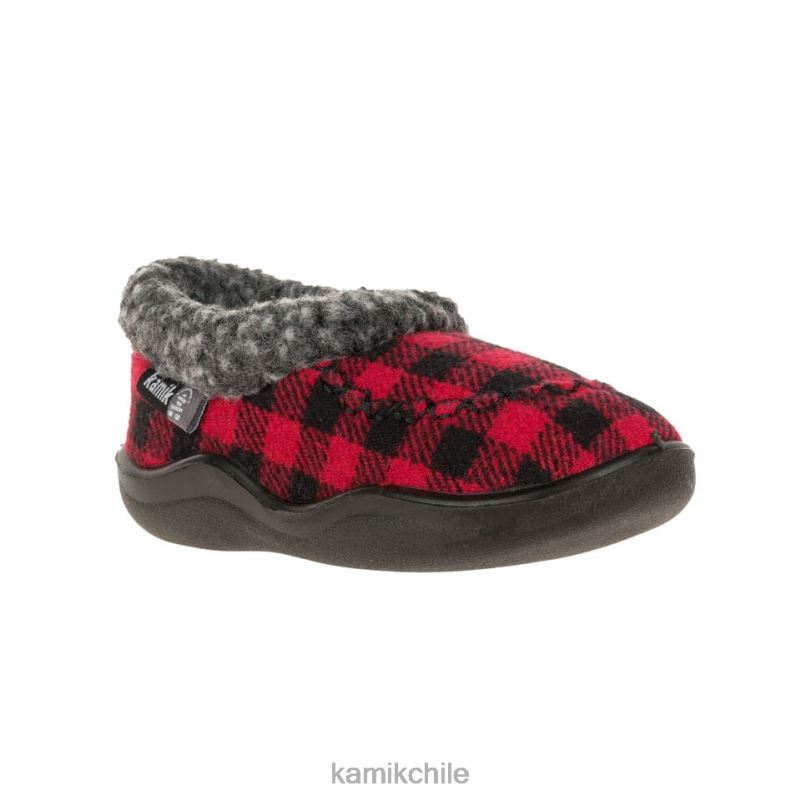 negro rojo zapatillas RJT4Z347 Kamik niños acogedora cabaña 2