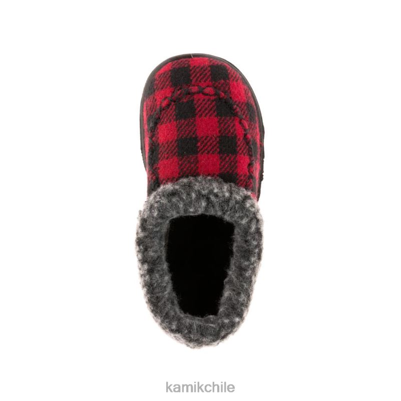 negro rojo zapatillas RJT4Z347 Kamik niños acogedora cabaña 2