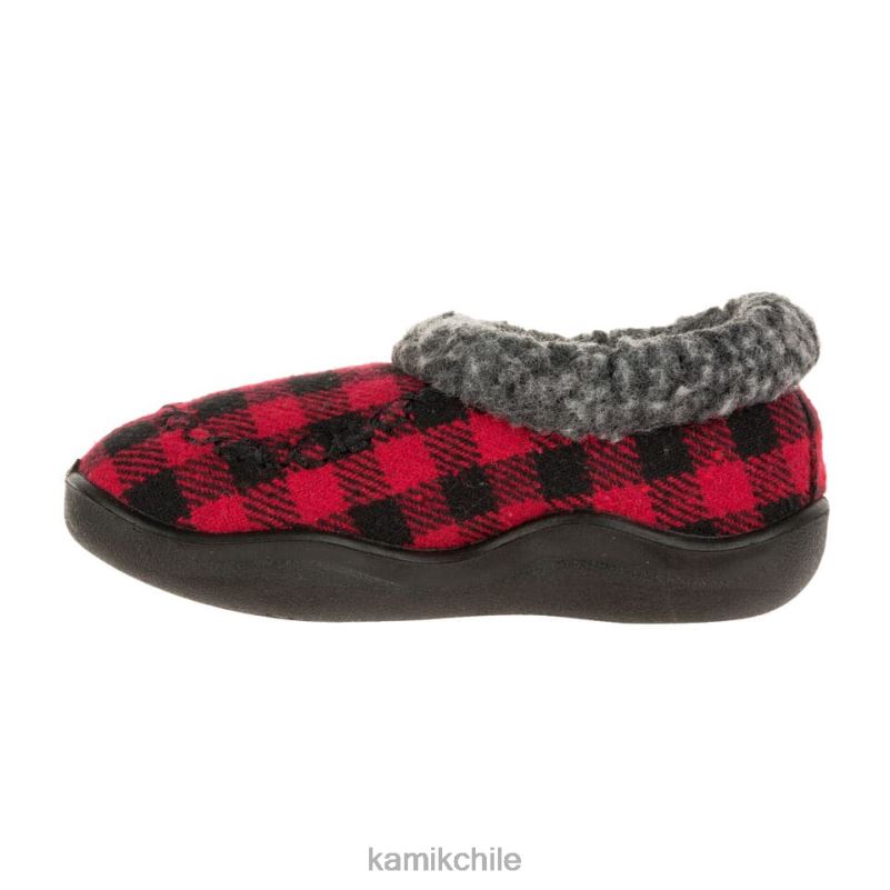 negro rojo zapatillas RJT4Z347 Kamik niños acogedora cabaña 2