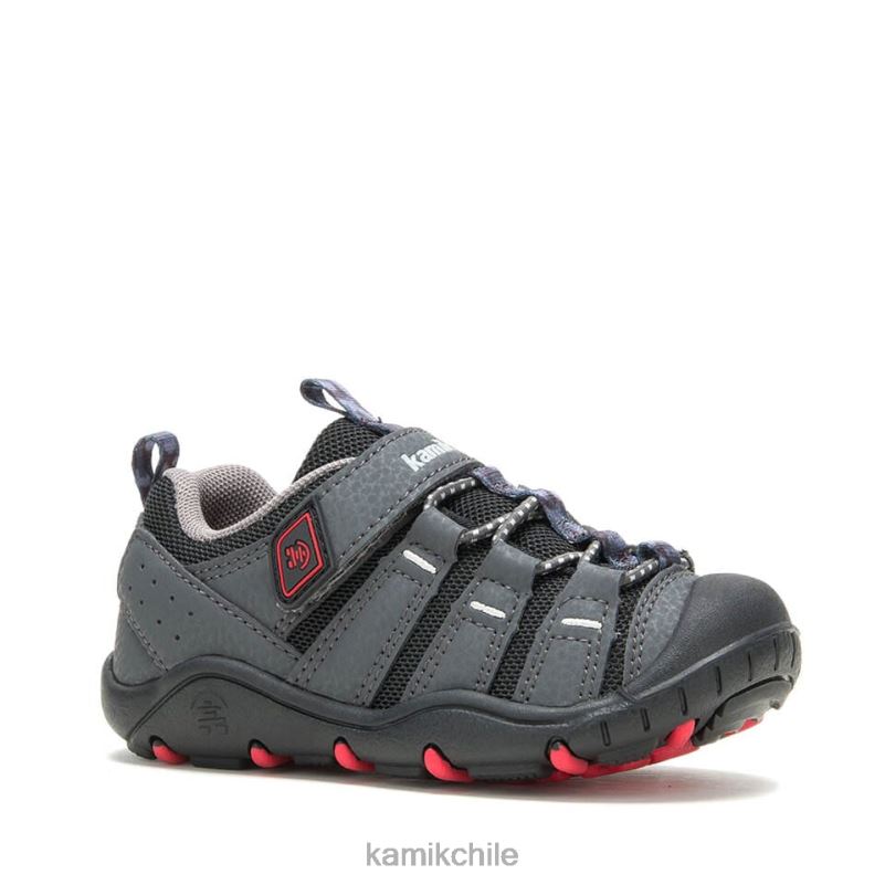 carbón/rojo zapatos RJT4Z182 Kamik niños rápidos