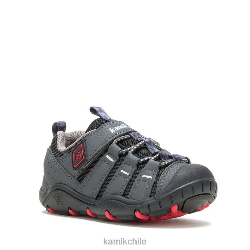 carbón/rojo zapatos RJT4Z182 Kamik niños rápidos