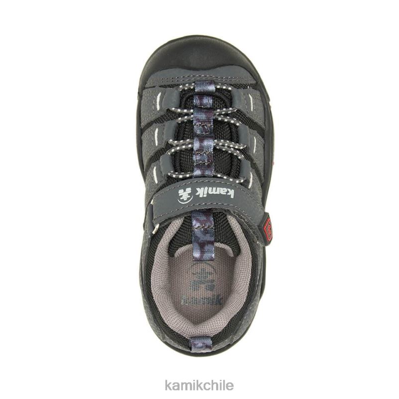 carbón/rojo zapatos RJT4Z182 Kamik niños rápidos