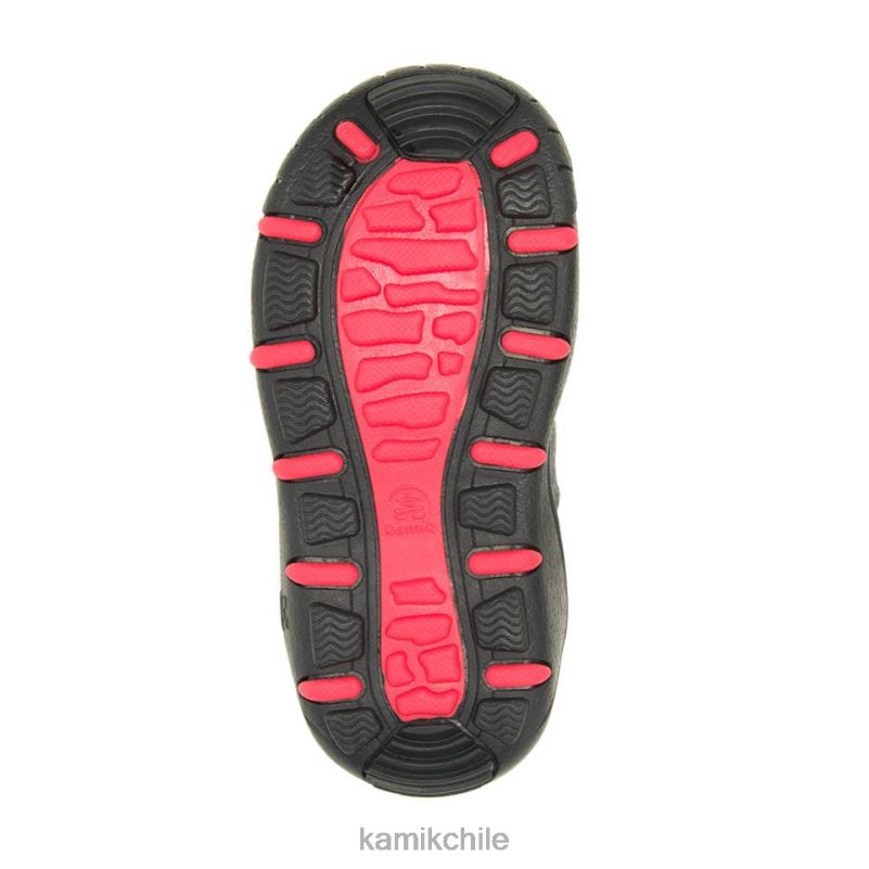 carbón/rojo zapatos RJT4Z182 Kamik niños rápidos