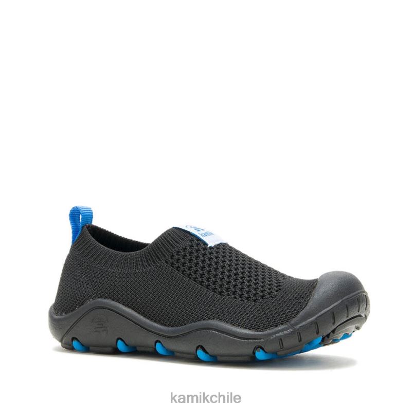 negro zapatos RJT4Z178 Kamik niños grada