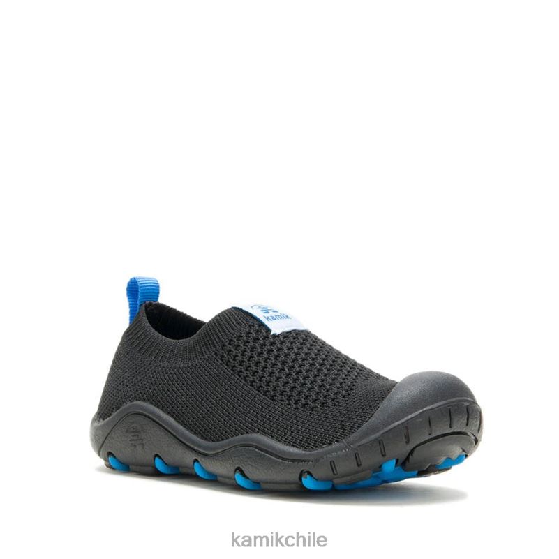 negro zapatos RJT4Z178 Kamik niños grada