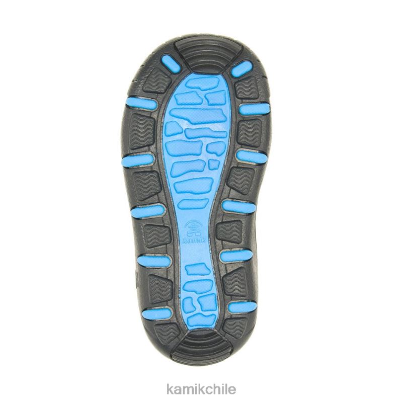 negro zapatos RJT4Z178 Kamik niños grada