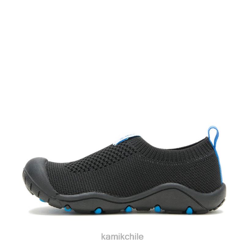 negro zapatos RJT4Z178 Kamik niños grada